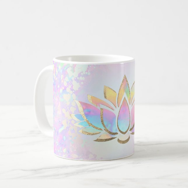 pastel colours lotus coffee mug (Front Left)