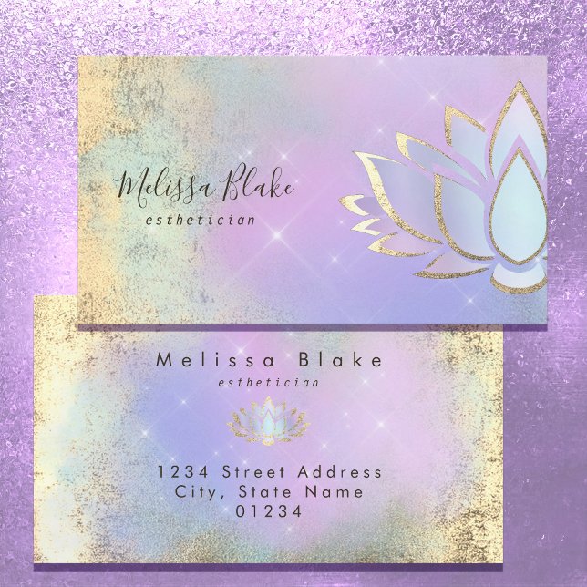 pastel colours lotus design business card (Creator Uploaded)