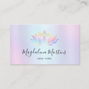pastel colours lotus logo business card