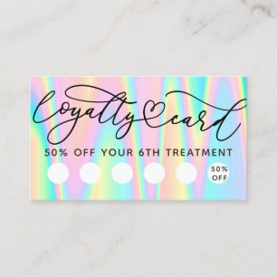 pastel colours loyalty card