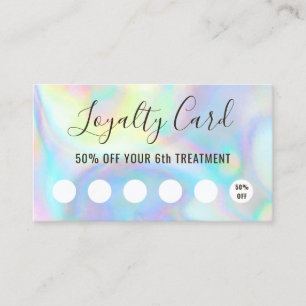 pastel colours loyalty card