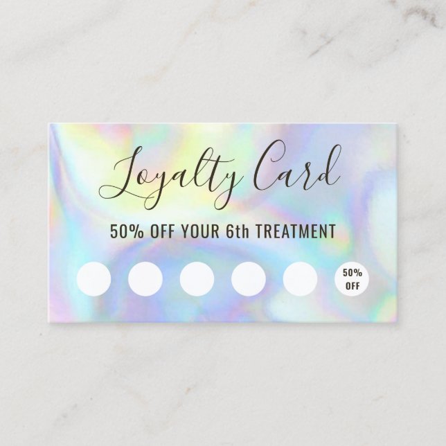 pastel colours loyalty card (Front)