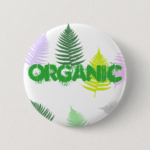 Pastel Colours Lucky Fern 2 Inch Round Button