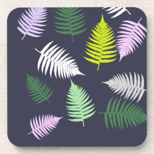 Pastel Colours Lucky Fern Coaster