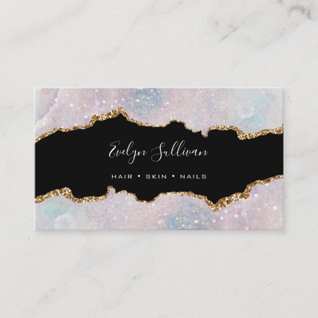 pastel colours marble business card (Front)