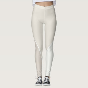 Pastel Colours Modern Elegant Beige Brown White Leggings