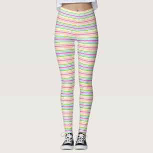 Pastel Colours Modern Elegant Trendy Pink Rose Blu Leggings