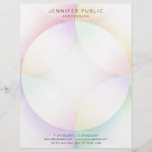 Pastel Colours Modern Simple Elegant Template Letterhead