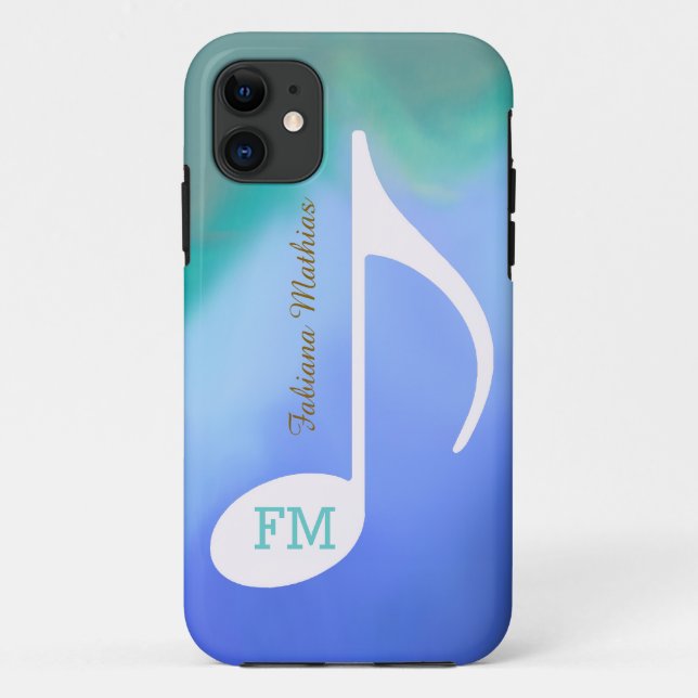 pastel colours music note personalized Case-Mate iPhone case (Back)