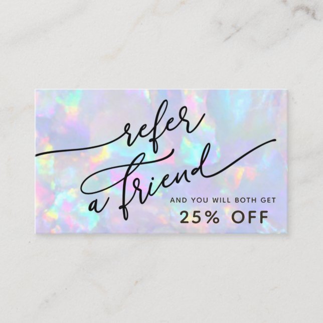 pastel colours opal referral card (Front)