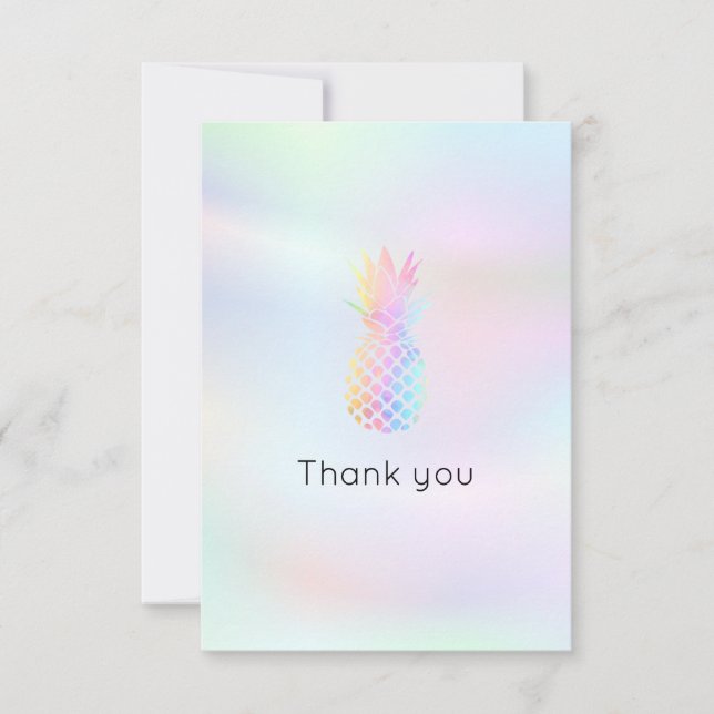 pastel colours pineapple thank you card (Front)