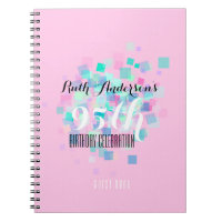 Pastel Colours Pink 95th Birthday Party Guest Book