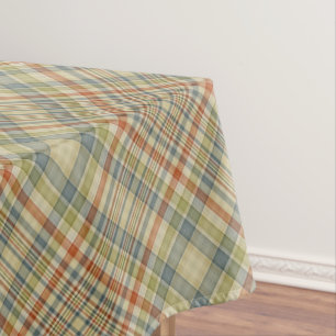 Pastel colours plaid pattern tablecloth
