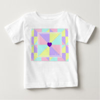 Pastel colours & purple hearts beating