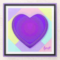 Pastel colours & purple hearts beating