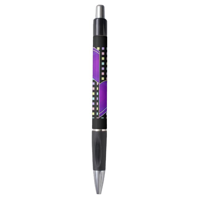 Pastel colours & purple hearts beating pen (Front Vertical)