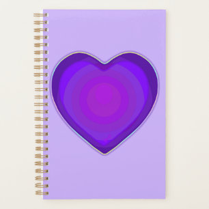 Pastel colours & purple hearts beating planner