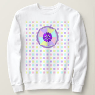 Pastel colours & purple hearts beating sweatshirt