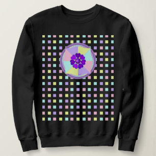 Pastel colours & purple hearts beating sweatshirt