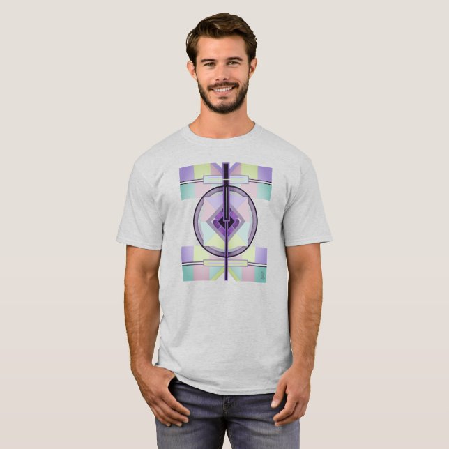 Pastel colours & purple hearts beating T-Shirt (Front Full)