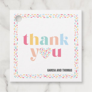 Pastel Colours Rainbow Baby Shower Thank You Favour Tags