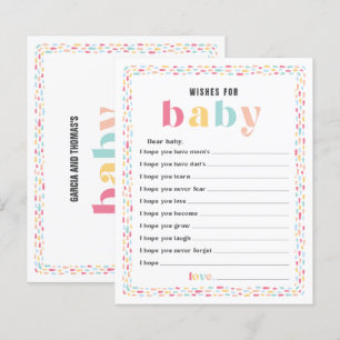 Pastel Colours Rainbow Baby Shower Wishes for Baby