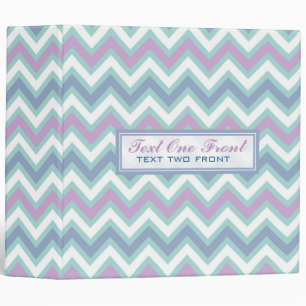 Pastel Colours Retro Chevron Pattern Binder