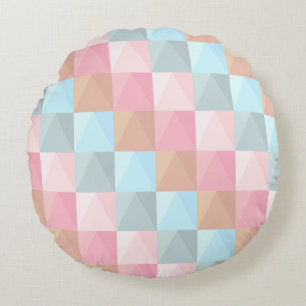 Pastel colours round pillow
