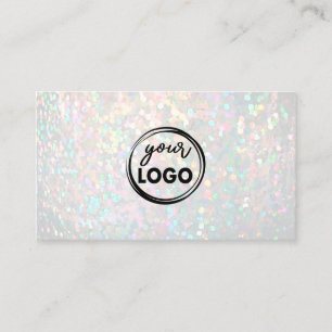 • pastel colours simulated iridescent business card