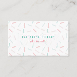 Pastel Colours Sprinkles White Business Card