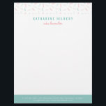 Pastel Colours Sprinkles White Letterhead<br><div class="desc">This cute and modern letterhead features a white background with sprinkles in pastel pink,  mint green,  and yellow.  You can find matching products at my store.</div>