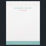 Pastel Colours Sprinkles White Letterhead<br><div class="desc">This cute and modern letterhead features a white background with sprinkles in pastel pink,  mint green,  and yellow.  You can find matching products at my store.</div>