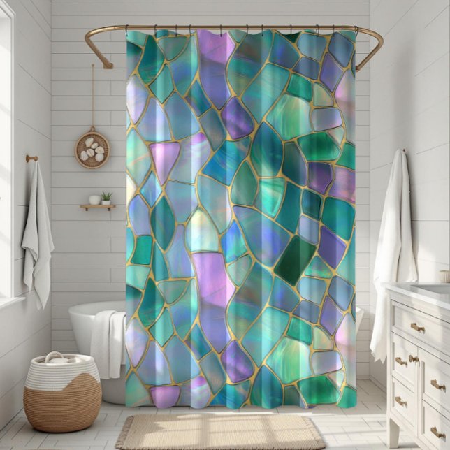 Pastel colours stained glass mosaic pattern (Creator Uploaded)