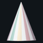 Pastel Colours Stripes Circus Kids Birthday Party Hat<br><div class="desc">Design feature soft pastel pink,  blue,  yellow and purple stripes perfect for girl carnival kids birthday party or any pastel themed colour party.</div>
