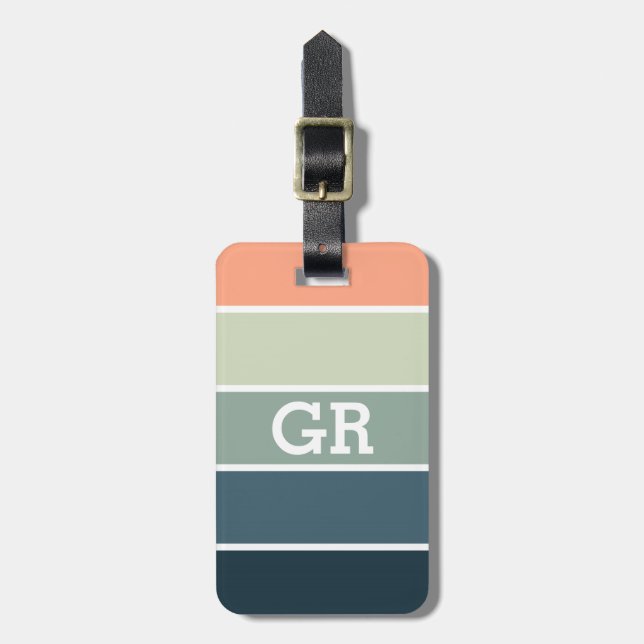 Pastel Colours Stripes Pattern Luggage Tag (Front Vertical)
