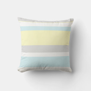Pastel Colours Stripes Throw Pillow