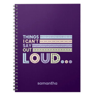 Pastel Colours Things I Can't Say Out Loud Journal