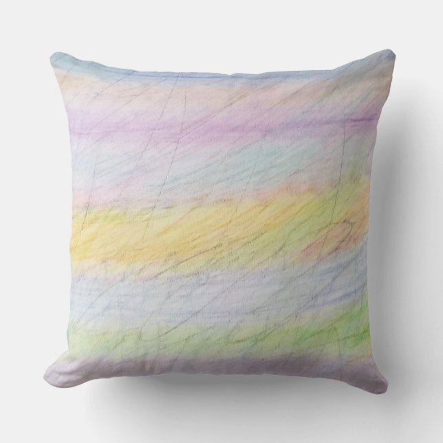 Pastel Colours Throw Pillow (Front)