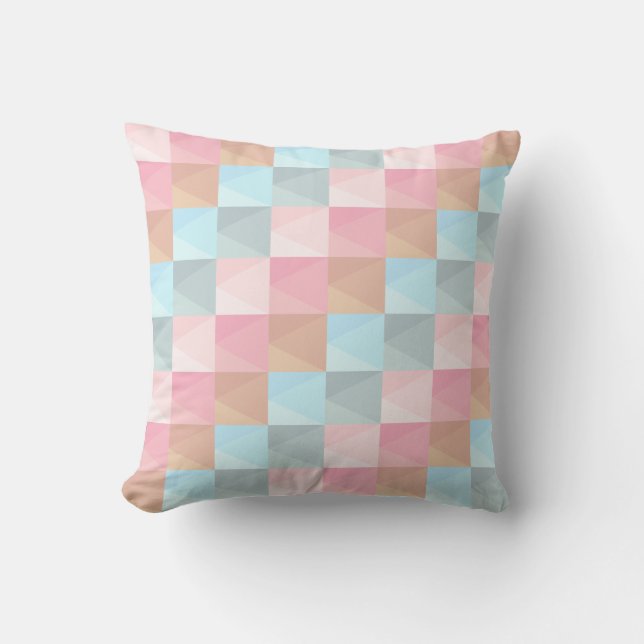 Pastel colours throw pillow (Front)
