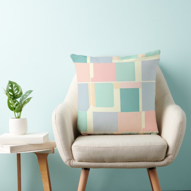 Pastel colours throw pillow (Chair)