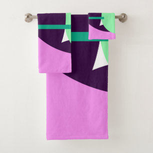 Pastel Colours Turquoise Abstract Art Bath Towels