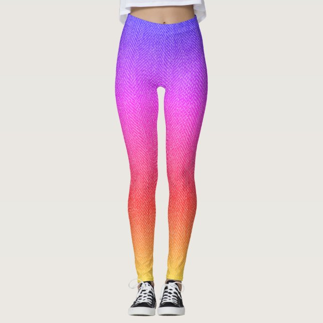 Pastel Colours Tweed Texture Image, ZEA Leggings (Front)