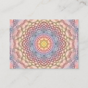 Pastel Colours Vintage Fractal Kaleidoscope Business Card