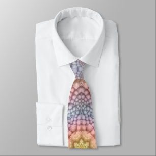 Pastel Colours Vintage Fractal Kaleidoscope Tie