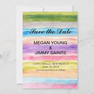 pastel colours watercolor save the date