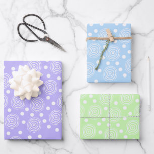 Pastel Colours with Circles Wrapping Paper
