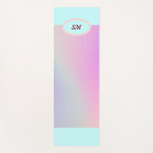 Pastel colours, your initials, eco, non-toxic yoga mat
