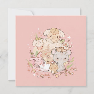 Pastel Companions in Bloom Invitation