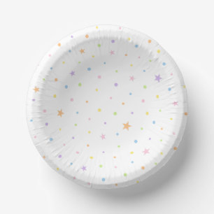 Pastel Confetti Birthday Paper Bowls Plate