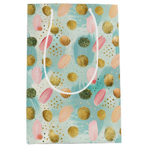 Pastel Confetti Glitter Abstract Pattern (2) Medium Gift Bag
